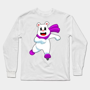 Polar bear Ice skating Ice skates Long Sleeve T-Shirt